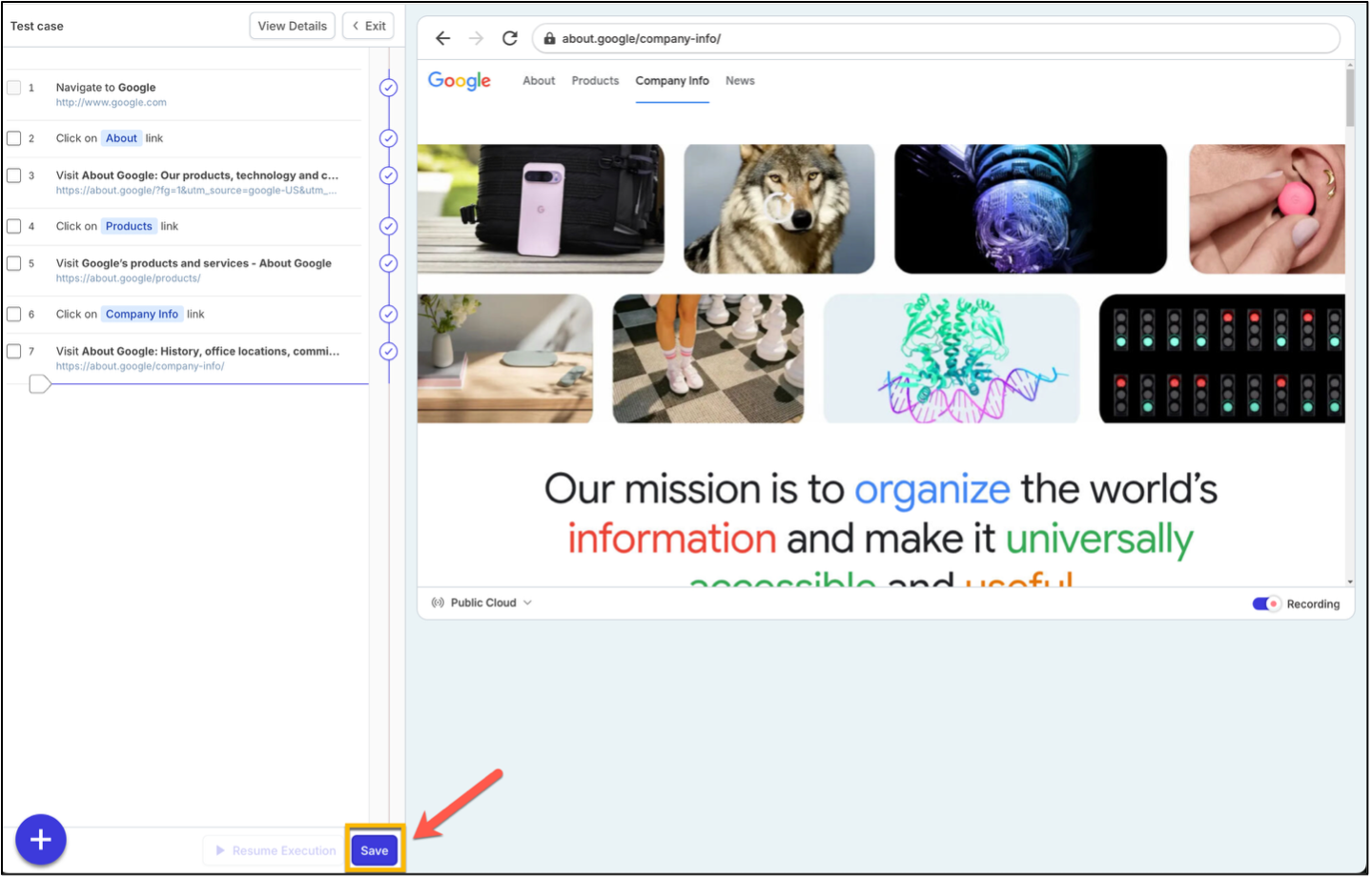 Save button Save button