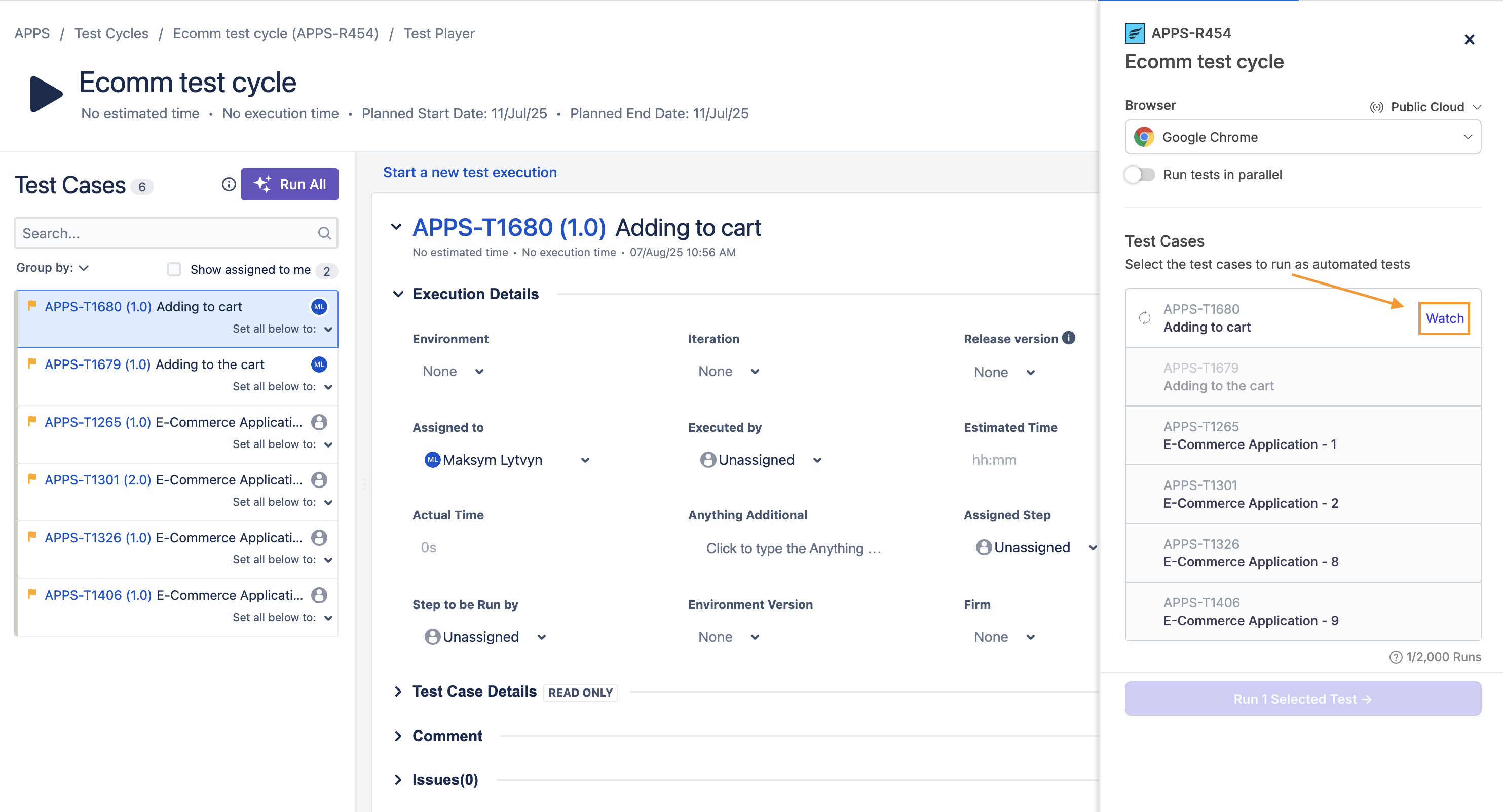 Watch test case Watch test case