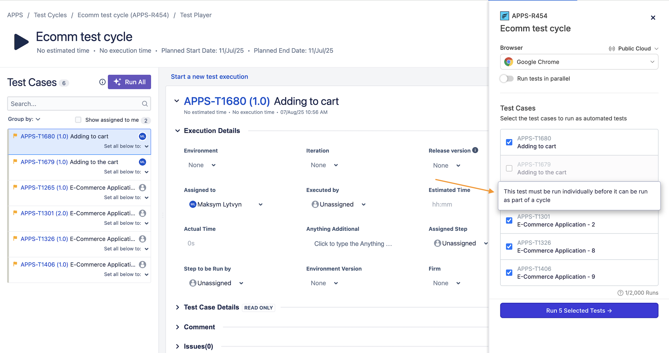 Disabled test cases Disabled test cases
