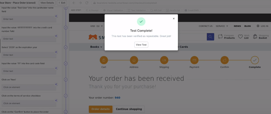 Test complete Test complete